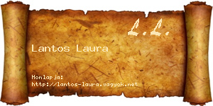 Lantos Laura névjegykártya